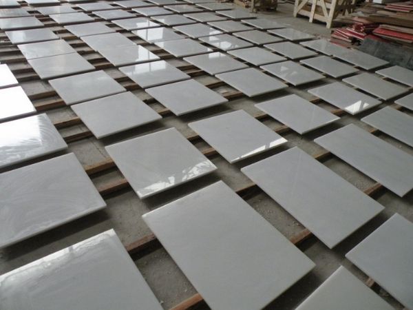12x12 white marble tiles