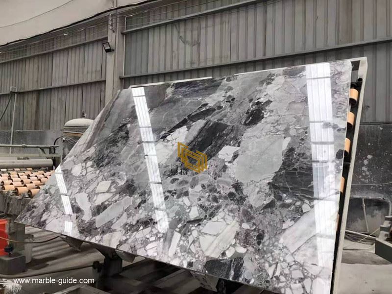 Snow Grey Marble Slab 03