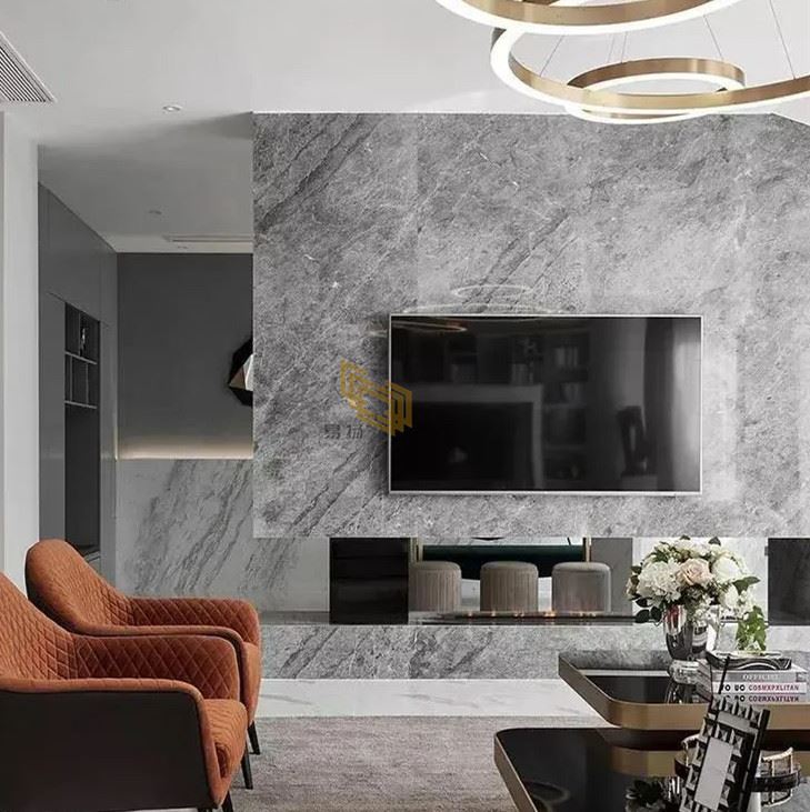 Dora cloud grey marble TV wall Dora cloud grey marble TV wall