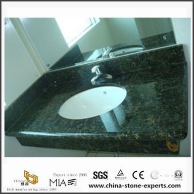 Diskaun rama-rama yang sia-sia bilik mandi hijau granit mendahului dengan sink untuk kos murah