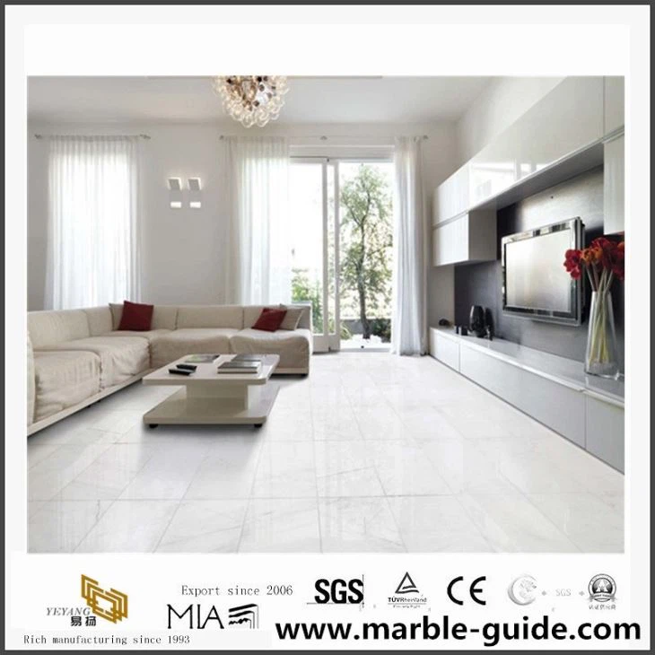 snowflake white marble floor tile
