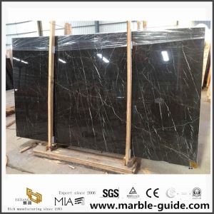 St Nero Black Saint Laurent Marble Slabs dengan Emas dan White Veins dari China