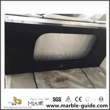 Batu Kejuruteraan Countertops Stone Quartz Dengan Warna Hitam