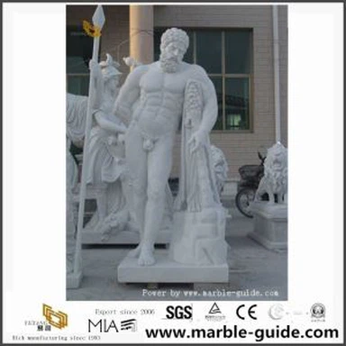 Patung /patung marmar putih Hunan untuk hiasan taman luaran