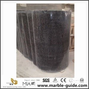 Tan Brown Granite Column / Stone Pillar For Hotel Decoration