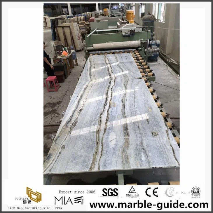 2cm Cipollino Blue Marble Slabs untuk dijual
