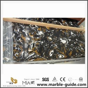Buatan Portoro Gold Marble Slabs untuk Projek Dinding