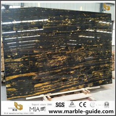 Black Portoro Marble Slabs