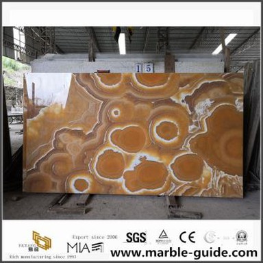 Orange Onyx Slabs untuk Design Villa