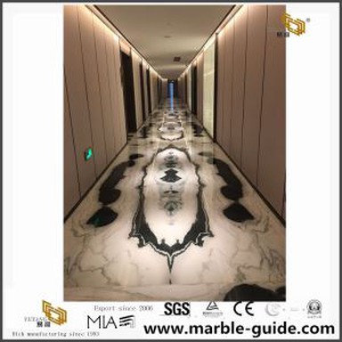 Panda White Marble For Hotel Flooring