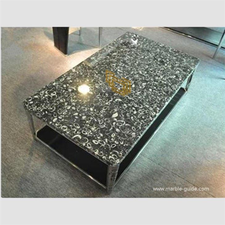 Seashell Black Marble For Dining Table
