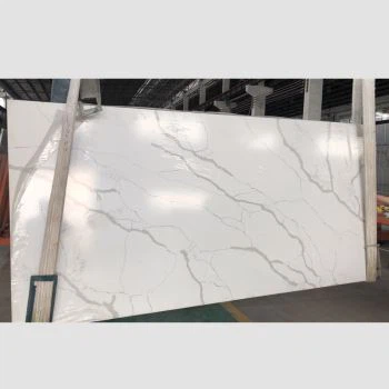 Slabs kuarza Calacatta yang digilap
