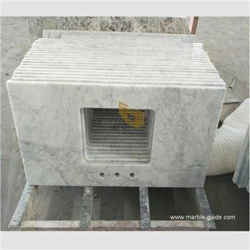 Prefab Carrara White Marble Vanity Top