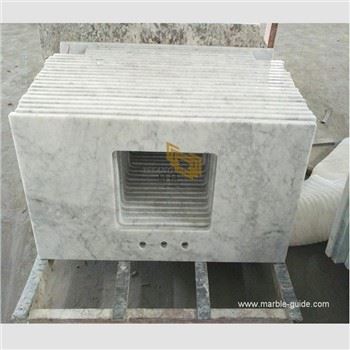 Prefab Carrara White Marble Vanity Top