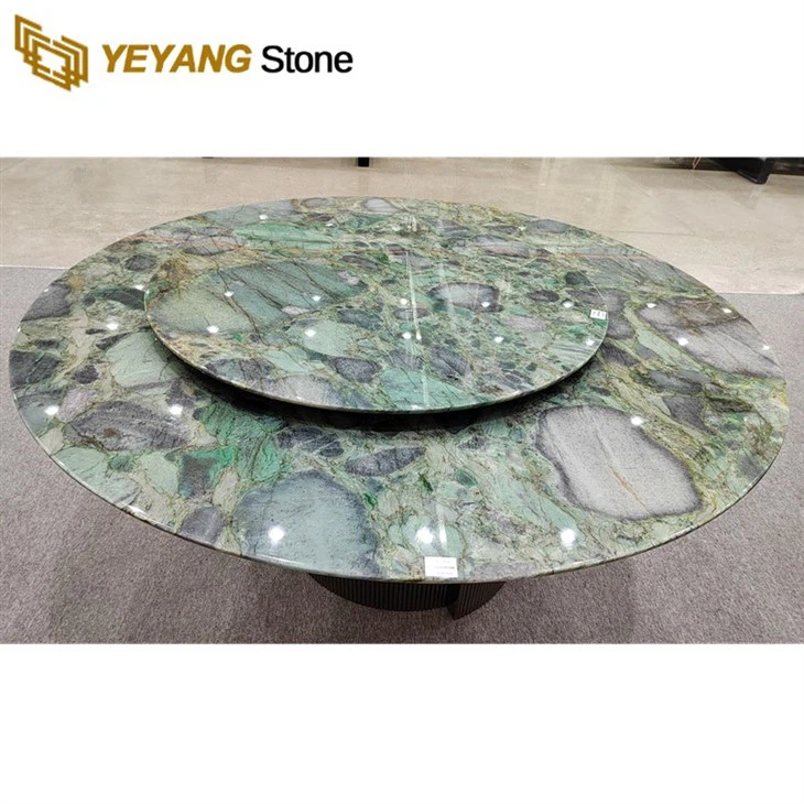 Emerald Luxury Stone Green Quartzite Marble For Round Dining Table